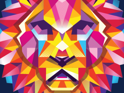 Lion vector 2 app art design flat ios lines minimalis print tech tutorial vector web
