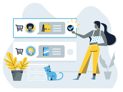 GoCommerce illustrations color ecommerce editorial flat illustration ios shapes ui vector web web design webdesign