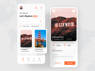 Travel Service - Mobile App Concept homepage ui dashboard search hotel search trip hotel book oneclickitconsultancy illustration travelling travelagency tourism app tourism mobile design mobile ui ui screen minimal travelapp mobileapp vacation trip travel