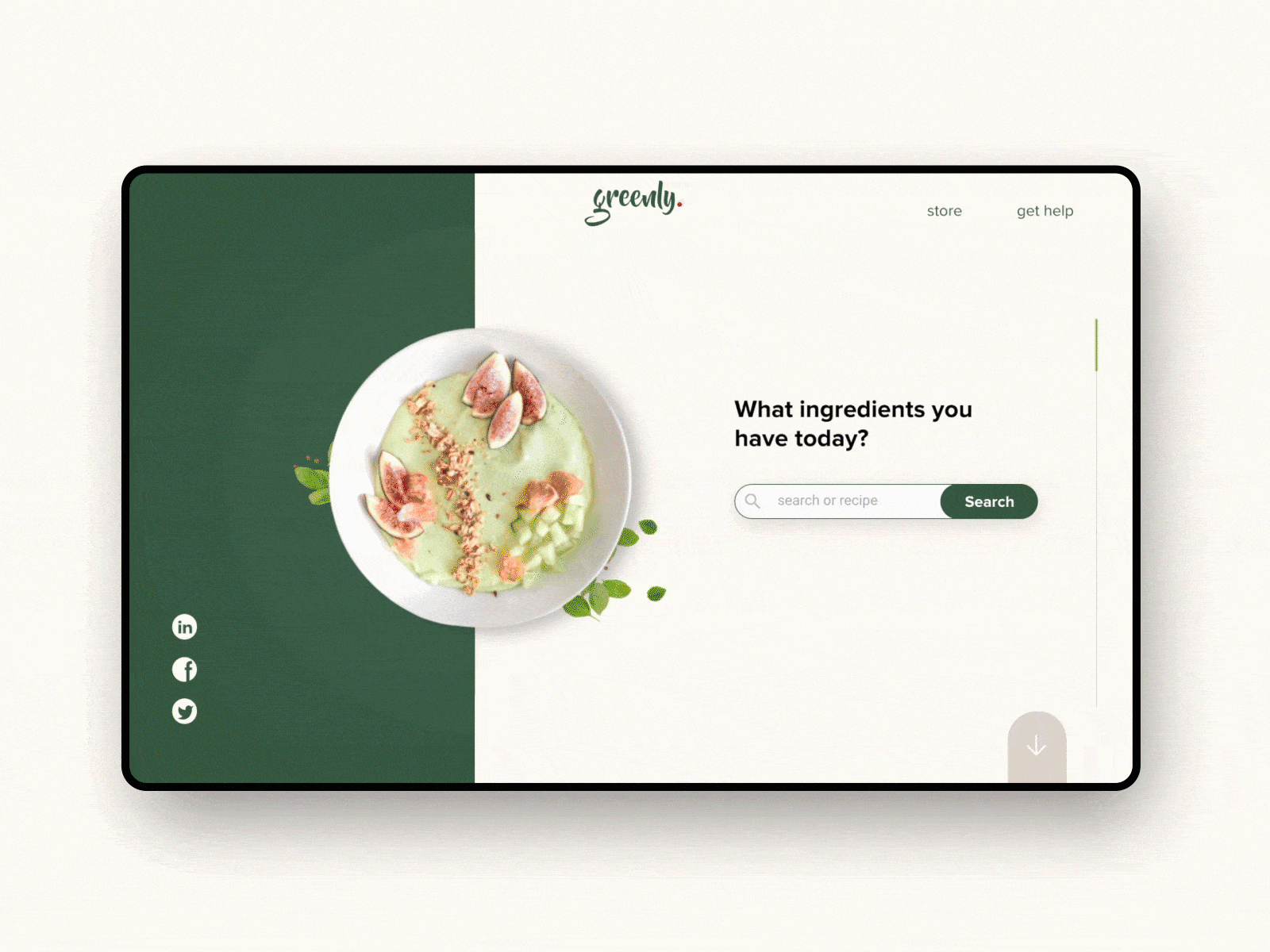 Vegan food website animation design minimal ui ux web