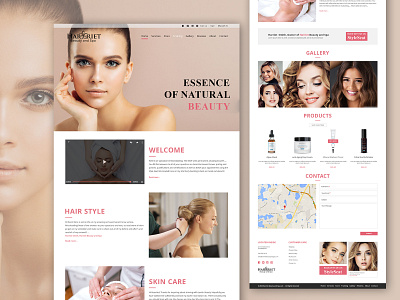 Harriet Beauty and Spa Web beauty clean design modern spa uidesign uiux web web design website