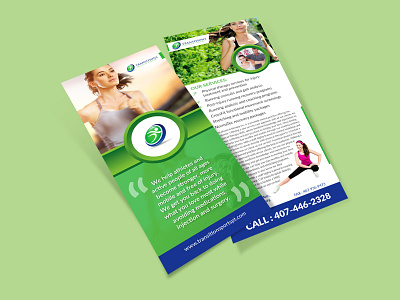 Leaflet Design adobe baeuty clean design exercise fitness healthy lealflet modern print printready runner
