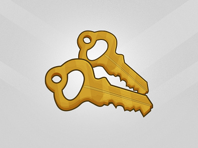 Key game art golden key