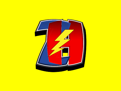ZH Lettering bolt flash h lettering lighting z zh