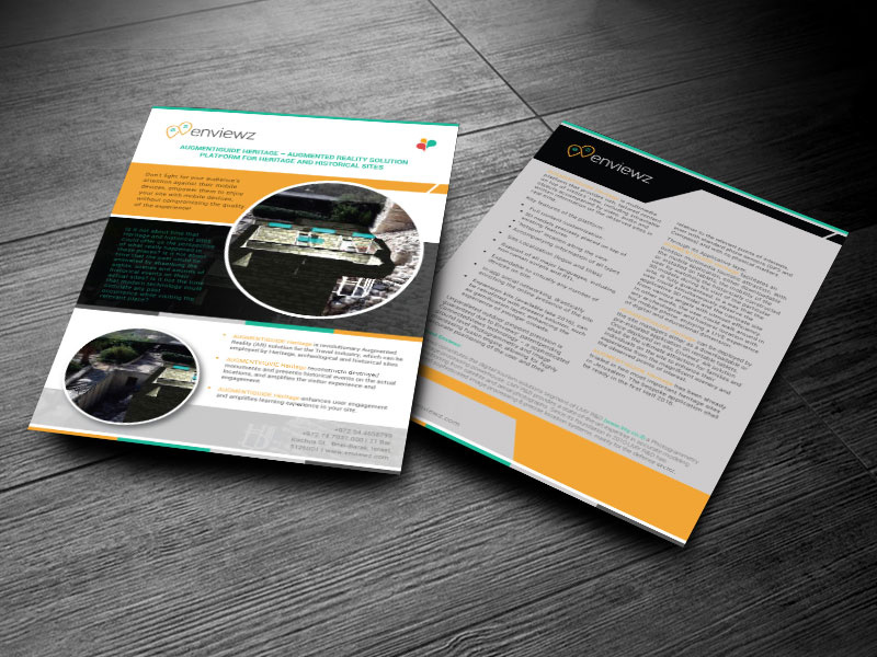 Cutting Edge Augemnted Brochure print ready technology a4 broucher a4 leaflet a4