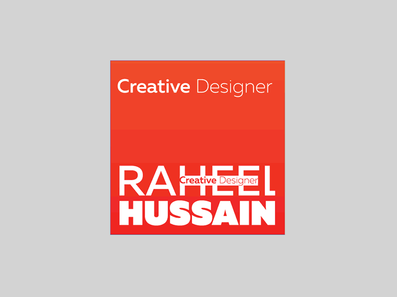 Raheel Hussain behance creative designer dribbble facebook google. linkedin pintrest skype twiitter whatsapp