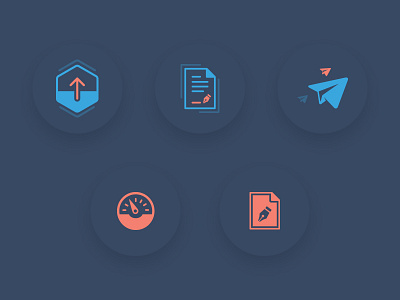 Icons for landing page and app dashboard