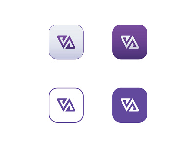 VA Monomark and Icons for iOS and Android android android app gradient icons ios ios app mobile app mobile icons monomark video app