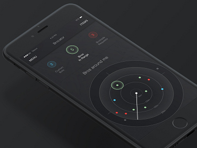 Radar in iOS Trading App app app design apple design ios ios app mobile mobile interface mobile ui radar ui user interface