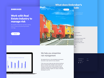 Landing page for specific verticals of business