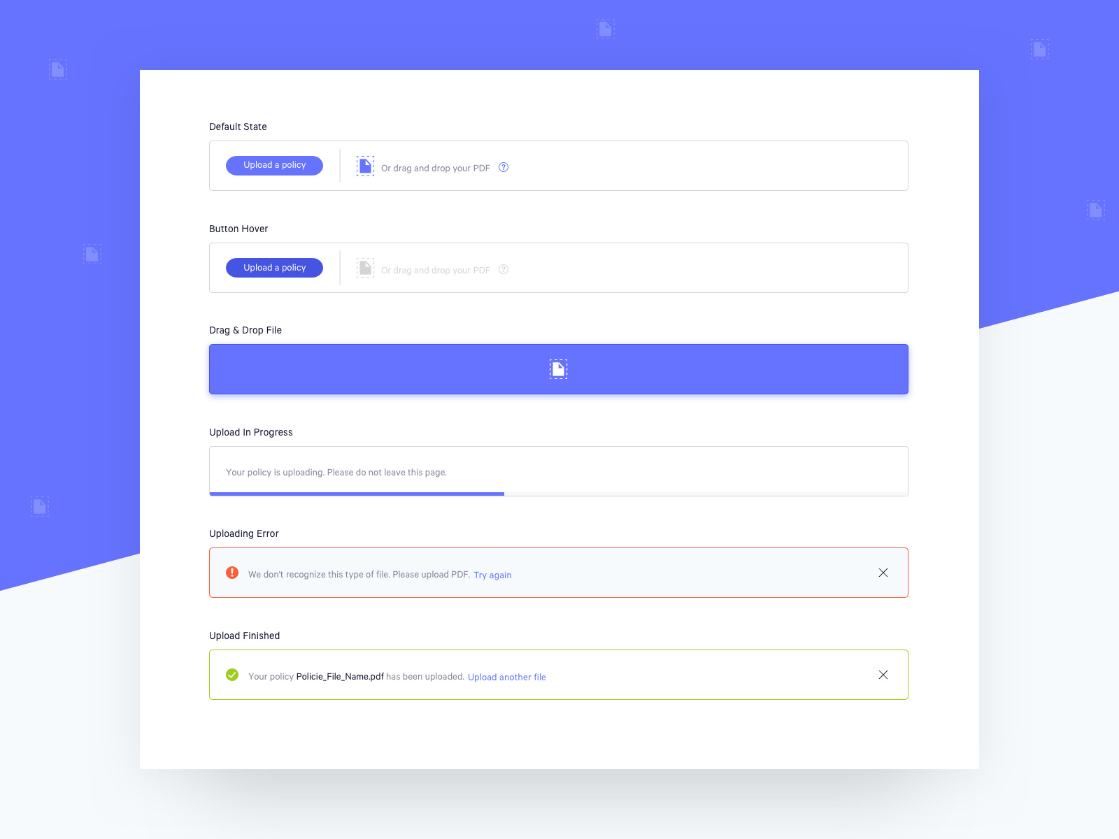 Upload Interaction by Boris Milosevic on Dribbble