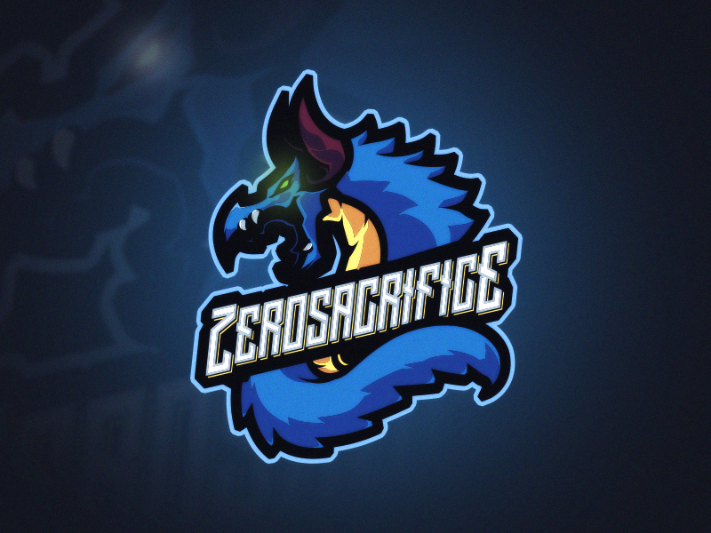 ZEROSAGAIFICE teamlogo gamer gamers gaminglogo mascot mascotlogo sloth esport esports art design vector logo illustration