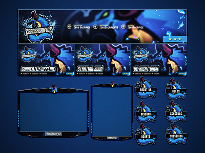 ZEROSAGAIFICE gamer gaming gaminglogo ilustration layout logo streamer twitch twitch overlay