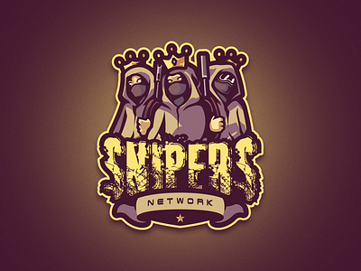 SNIPERS NETWORK esport esportlogo esports esportslogo gaminglogo illustration logo sloth teamlogo twitch logo vector