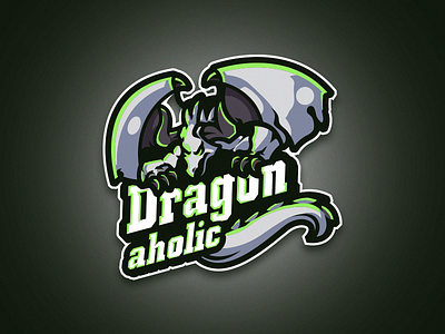 DRAGON AHOLIC esportslogo gamer gaminglogo illustration logo mascot sloth teamlogo twitch logo vector