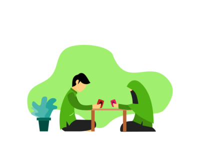 Me With You flat illustration muslim