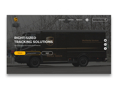 UPS Web redesign concept.