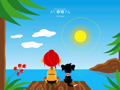 Summer Time adobe illustrator after effects after effects animation animation animation 2d beach illustration imaginemoons motion graphic motion graphics summer summer time