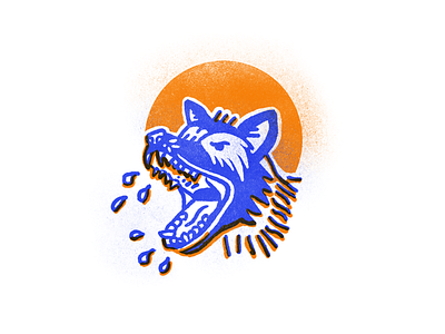 Yawning Fox 🦊 animal fox grain gritty hawndrawn illustration line portrait tattoo