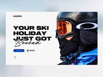 Kuoni Ski Holiday Landing Page (Conceptual) branding clean design graphic design interaction ui