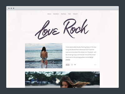 Love Rock Tumblr Theme clean graphic theme tumblr typography