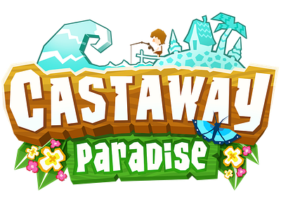 Castaway Paradise logo game logo