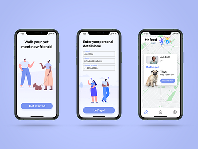 PetFriends app UI app design figma mockup ui ui design ux ux design