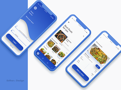 foodapp adobe xd app concept design esther james food app