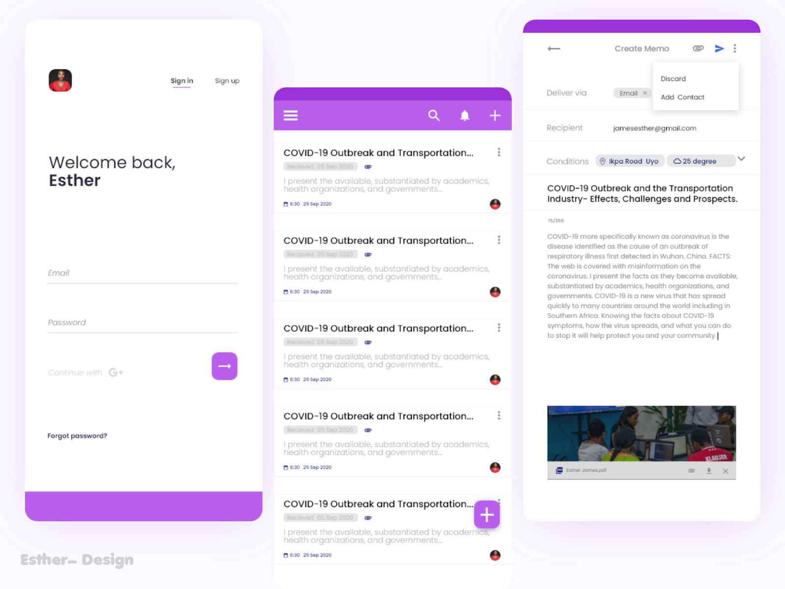 Memo App By Esther James On Dribbble Memo App By Esther James On Dribbble