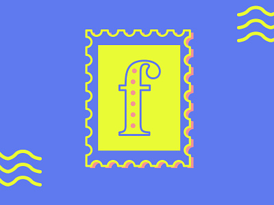F - typography 36daysoftype blue f pastel typo typography yellow
