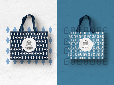 Agatha | Brand Design adobe bags blue brand greek mockup pattern shapes shopping summer swim swimweare
