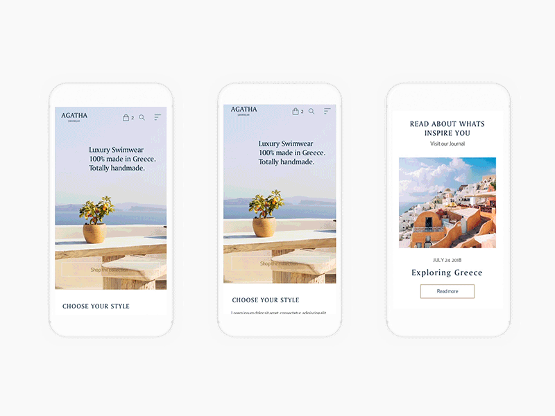 UX Retail Project | Mobile version animation mobile mobile animation retail swimwear ui ux uxanimaion webdesign
