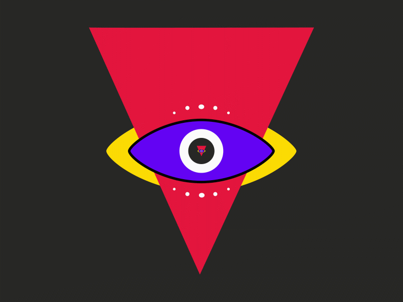 🔺♾🔻#eyes #loop #infinite #zoom adobe aftereffects after effect blue creative cloud eye infinite loop motion design red shapes yellow