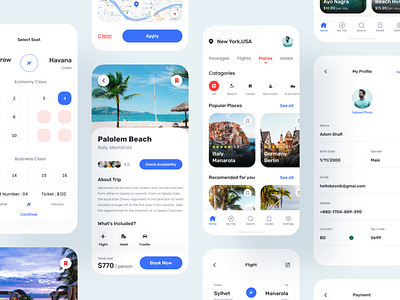 Booking App UI Kit app app design app ui booking app booking app kit booking ui design interface travel app travel app kit travel ui ui ui design ux ux design visual