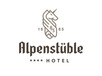 Logo design for hotel Alpenstüble brand design brand identity branding chris mimler corporate design hotel logo logodesign