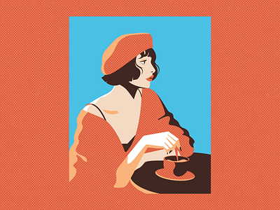 Woman drinks tea