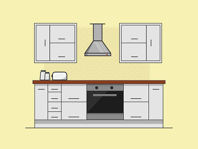 kitchen illusration illustration