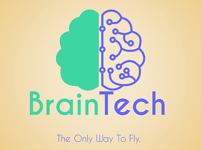 Brain Tech logo brain flat icon flat illustration flat logo icon illustration logo technology