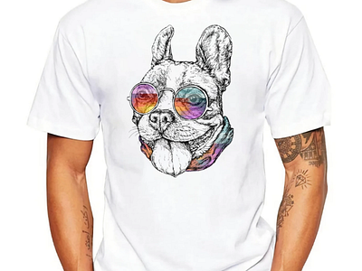 T-shirts Desingnig designing dog illustration printing t shirt vector