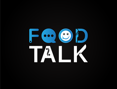 Food Talk minimal Logo branding flat illustration food illustration logo minimal modren vector