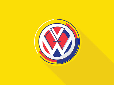 Volkswagen Logo in Bauhaus Style