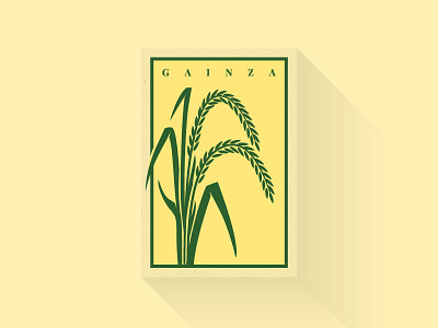 Sticker for My Hometown - Gainza design gainza hometown illustration plant rice simple sticker vector warm up weekly