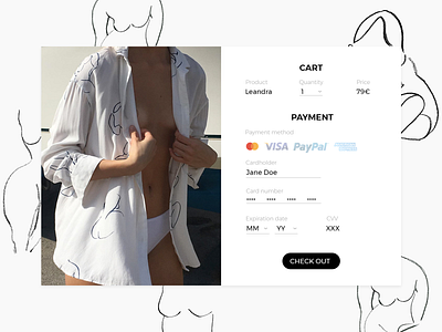 Daily UI 002 : Check Out check out daily 100 daily 100 challenge daily ui daily ui 002 design fashion payment payment form ui ui design ux website website mockup