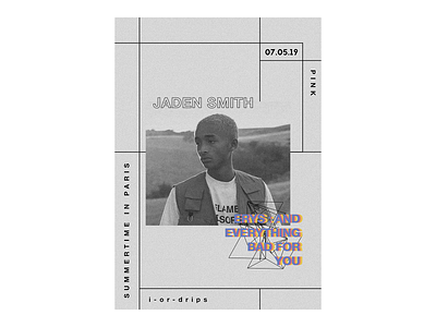 Jaden Smith - Music Poster album art concert concert flyer concert poster graphic graphic design jaden smith music music poster musician poster poster a day poster design ui ui design