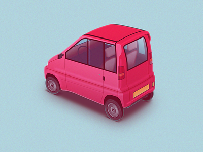 Canta LX, The Cute Amsterdam Microcar amsterdam car icon illustration illustrations microcar photoshop vector