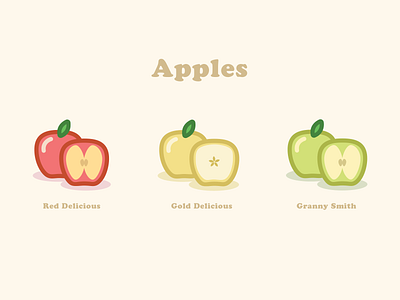 Apples apple fruit icon illstrator illustration pastel
