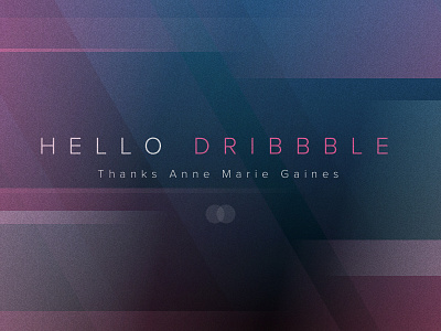 Hello Dribbble blue hellodribbble pink