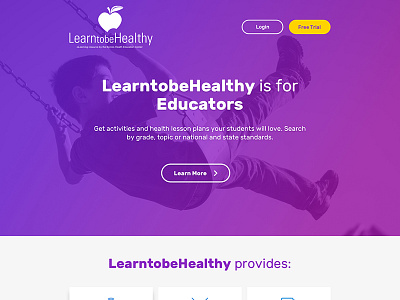 LearntobeHealthy Landing Page