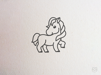 Pony icon black and white cute animal cute art doodle horse illustration illustrations line logo photoshop pony simple vector