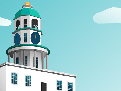 Clock Tower on Citadel Hill design digital illustration illustrator vector